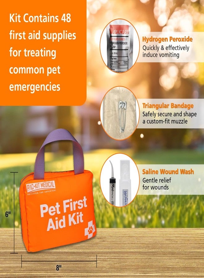 First Aid Only Pac-Kit Pet First Aid Kit for Dogs, Cats, and Other Animals in Soft-Sided Organized Zipper Case, 48 Pieces - Image 4